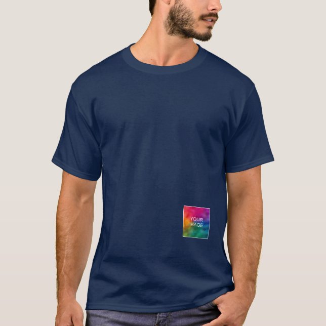 Camiseta Impressão de lado duplo - Adicionar imagem Logotip (Frente)