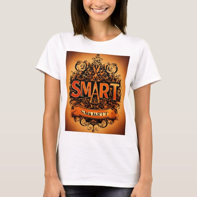 Camiseta impressão de laranja inteligente para mul (Frente)
