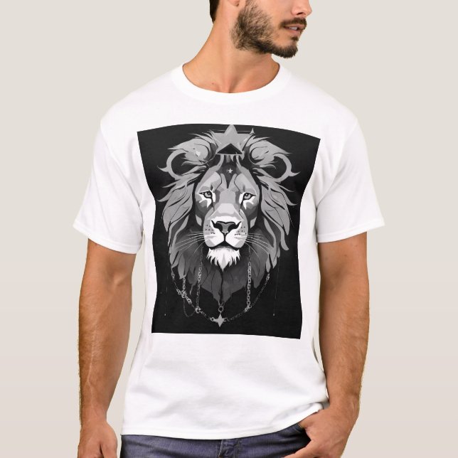 Camiseta impressão de leão (Frente)