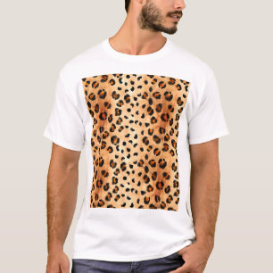 Camiseta Impressão de Leopardo Aquoso: Textura Exótica De P