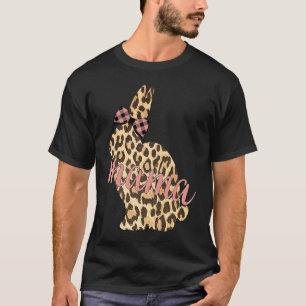 Camiseta Impressão de Leopardo Bonny Mama Patterna Rabbi Pá
