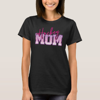 Camiseta Impressão de Leopardo Rosa Púrpura da Mãe de Hocke