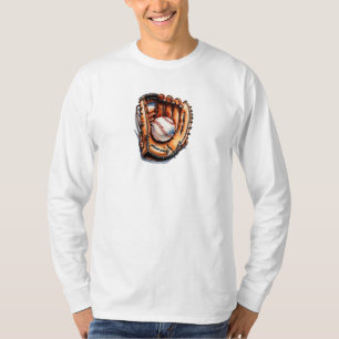 Camiseta impressão de luva de beisebol