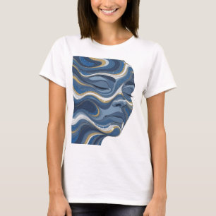 Camiseta Impressão de moda ART ABSTRATA Dynamic Gold