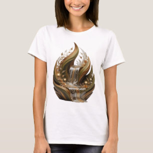 Camiseta Impressão de moda em prata ARTE ABSTRATA