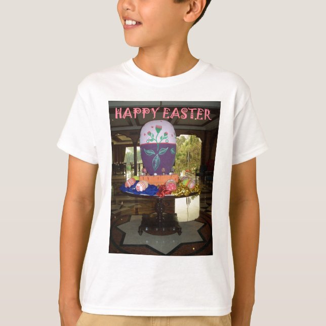 Camiseta Impressão de Ovos de Páscoa Decorados (Frente)