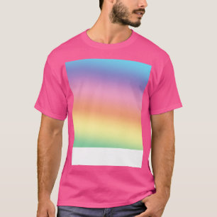 Camiseta Impressão de Padrão de Gradiente do Arco-Íris Colo