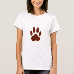 Camiseta Impressão de Pata de Cachorro