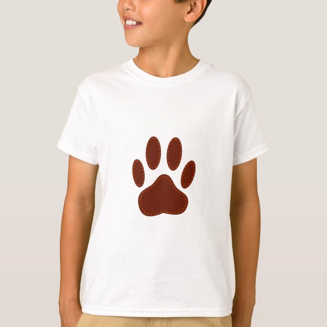 Camiseta Impressão de Pata de Cachorro com Título (Frente)