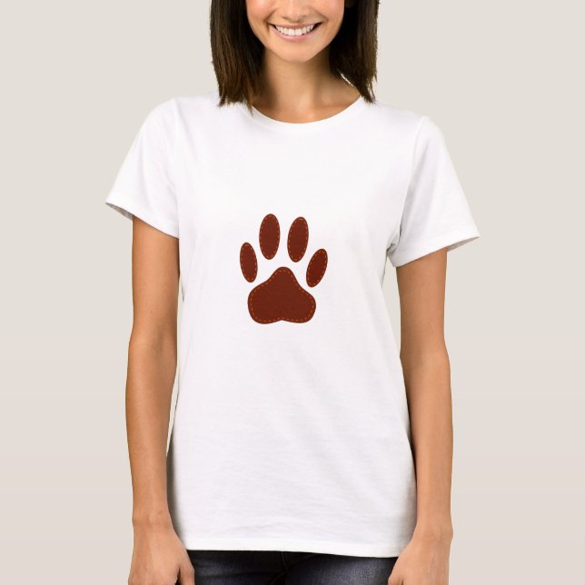 Camiseta Impressão de Pata de Cachorro com Título (Frente)