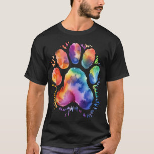 Camiseta Impressão de pata de cachorro gravata morre por am