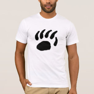 Camiseta Impressão de Pata de Urso