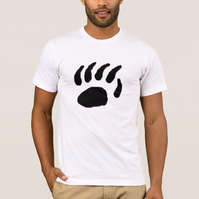 Camiseta Impressão de Pata de Urso (Frente)