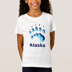 Camiseta Impressão de Pata de Urso Polar