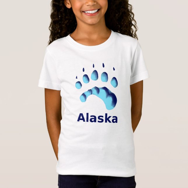 Camiseta Impressão de Pata de Urso Polar (Frente)