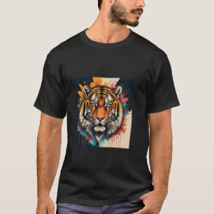 Camiseta Impressão de pata do leão com 'Força'