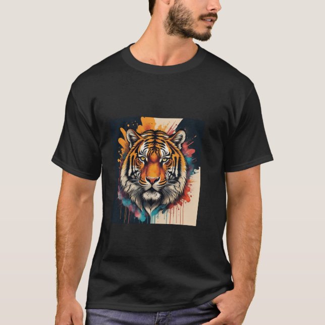 Camiseta Impressão de pata do leão com 'Força' (Frente)