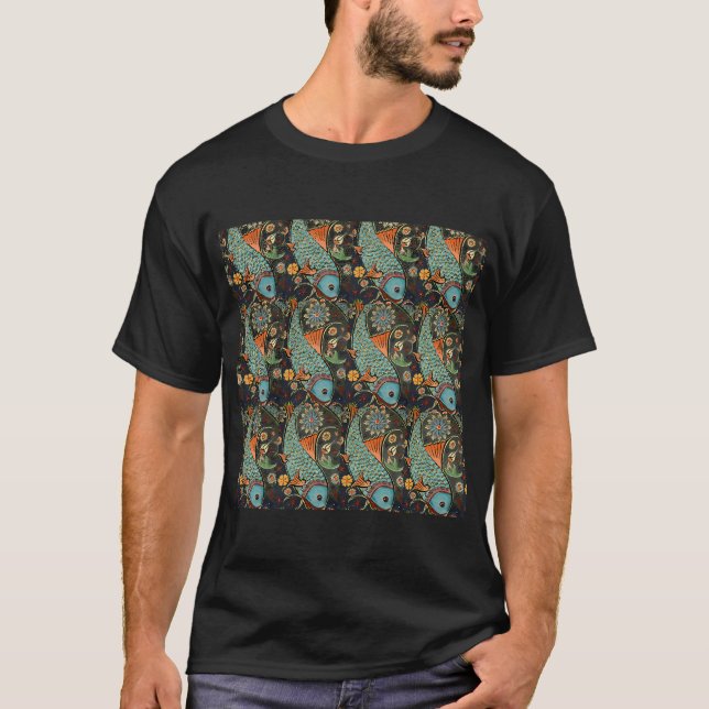 Camiseta Impressão de Peixe Japonês (Frente)