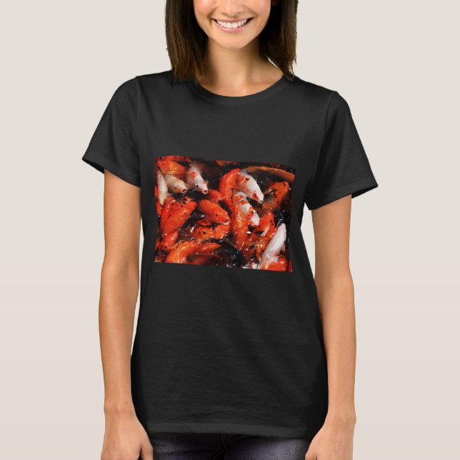 Camiseta Impressão de Peixe Koi (Frente)