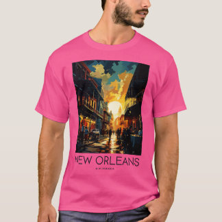 Camiseta Impressão de Pop de Arte de Nova Orleans Louisiana