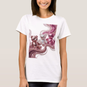 Camiseta Impressão de PRATA TRÊS DIAMANTES TEDDIES Sharp