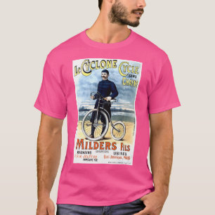 Camiseta Impressão de propaganda do ciclo ciclone Vintage B