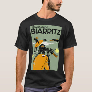 Camiseta Impressão de propaganda por Viagens vintage Biarri