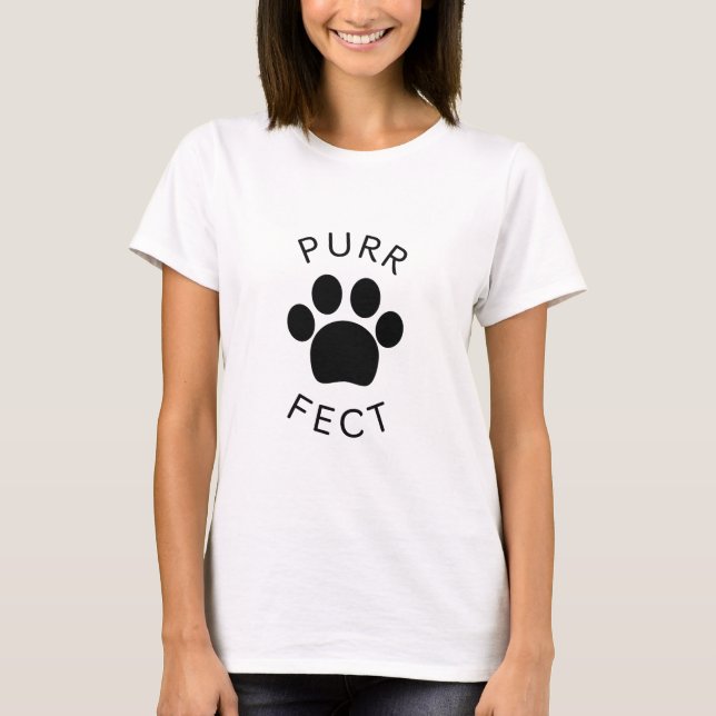 Camiseta Impressão de Puro Puro de Cat Perfect (Frente)