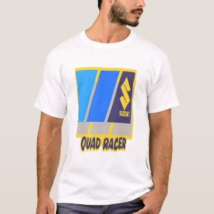Camiseta impressão de Reprodução Suzuki Quad Racer, de 1