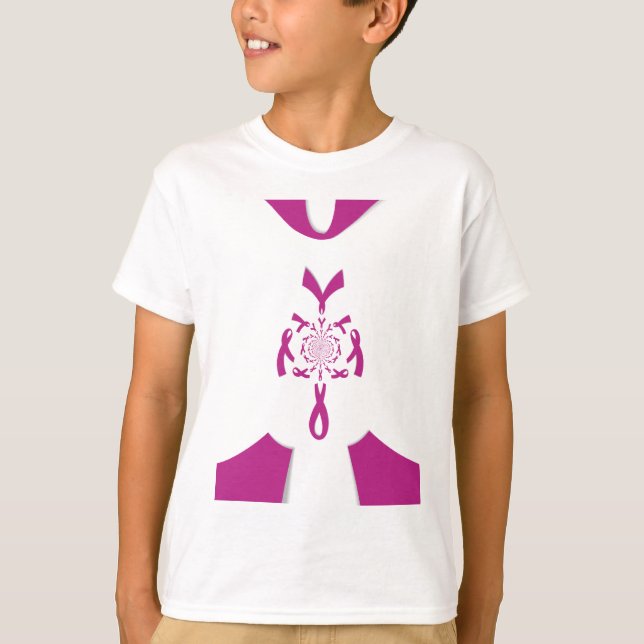 Camiseta Impressão de Sensibilização do Cancer (Frente)