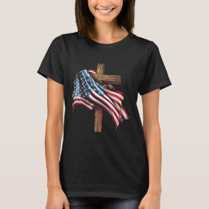 Camiseta Impressão de Sinalizador de Dia de Independência