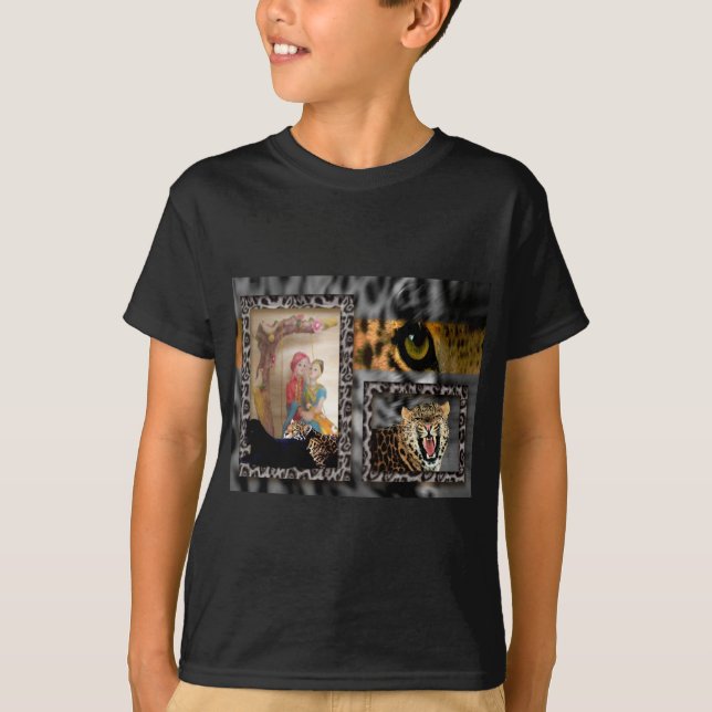 Camiseta Impressão de Tigre e Casal (Frente)