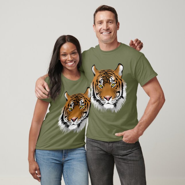 Camiseta Impressão de tigre giro para ele Desenho gráfico (Unissex)