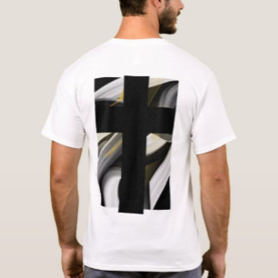 Camiseta Impressão de trás Abstrato de  preto