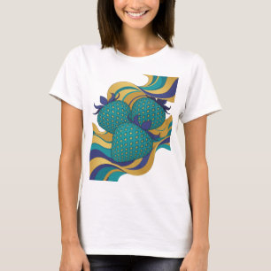 Camiseta Impressão de TRÊS MORANGOS AZUIS Sharp Blue