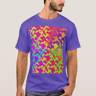 Camiseta Impressão de Vaca Animal Padrão Colorido