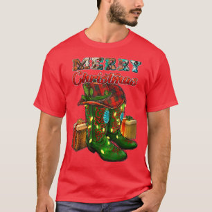 Camiseta Impressão de Vaca de Chás Ocidental Boots Hri Feli