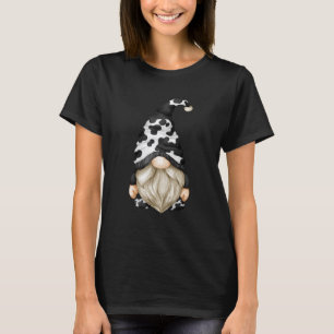 Camiseta Impressão de Vaca Preta e Branca para Anima de Faz