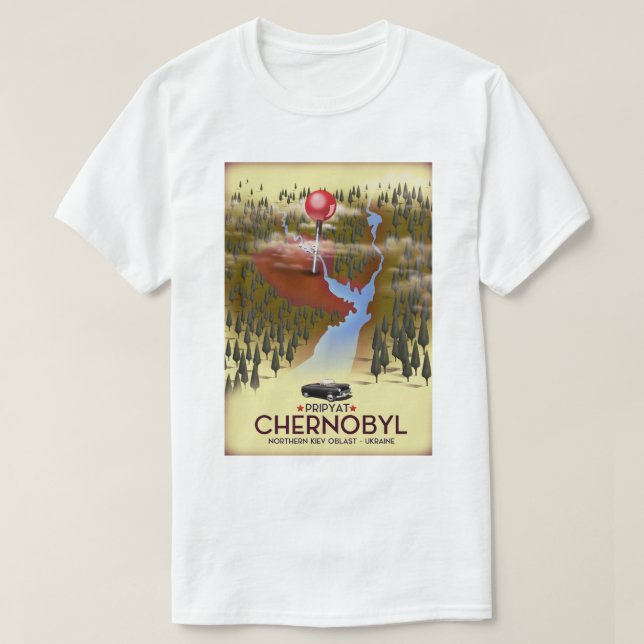 Camiseta Impressão de viagem Chernobyl, Pripyat, Ucrânia (Frente do Design)