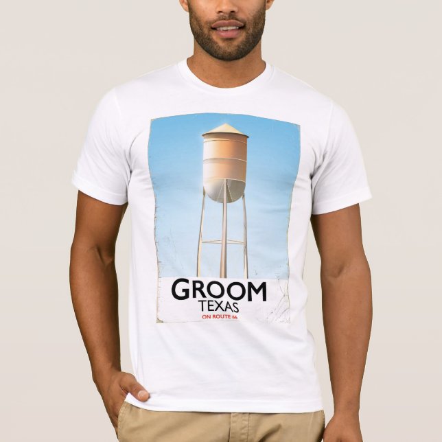 Camiseta Impressão de viagem de Americana do Groom Texas Ro (Frente)