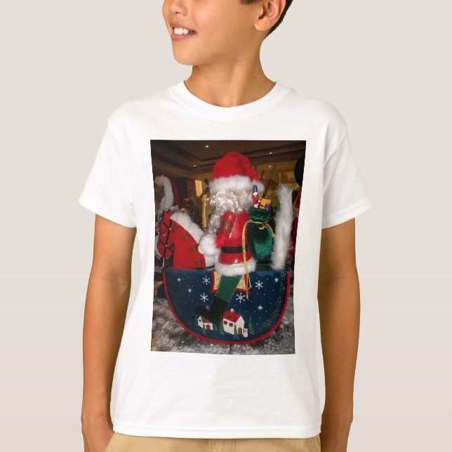 Camiseta Impressão/Design de Natal do Papai Noel decorado (Frente)