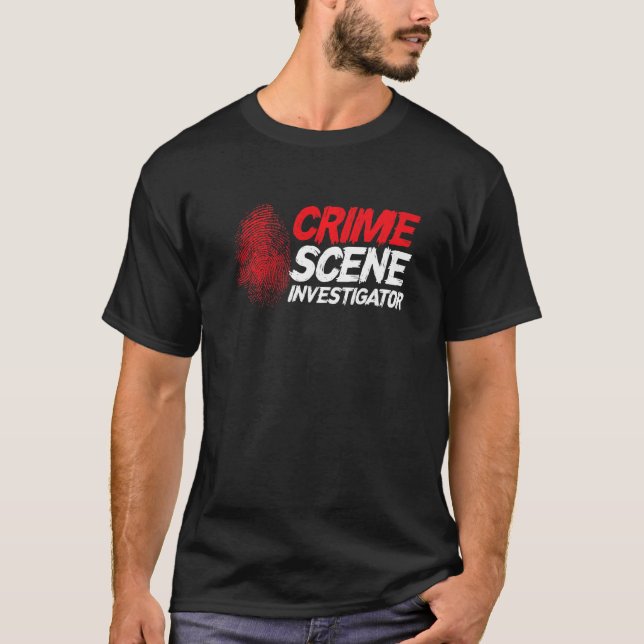 Camiseta Impressão Digital Cena de Crime do Detetive Espião (Frente)