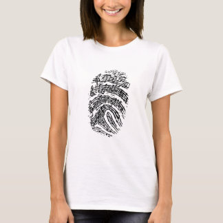 Camiseta Impressão digital da música