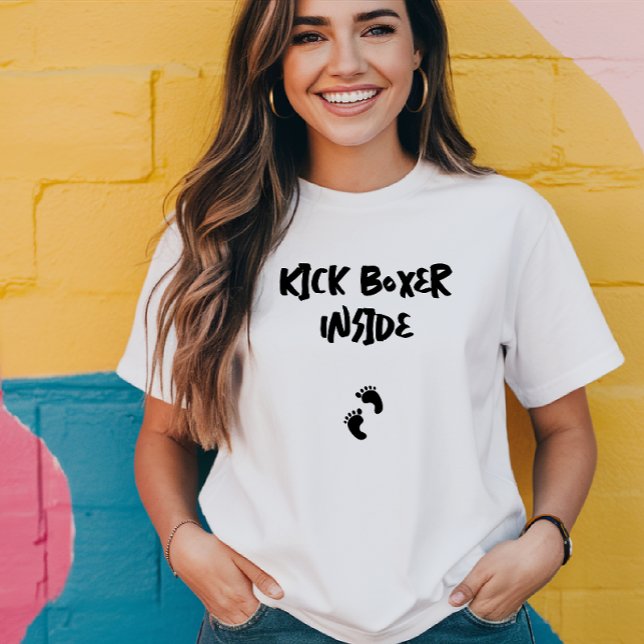 Camiseta Impressão digital de gravidez humorística negra (Criador carregado)