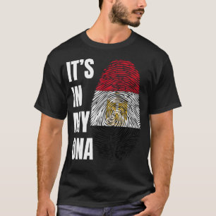 Camiseta Impressão digital DNA Biometria Egípcia Bandeira E