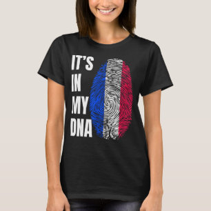 Camiseta Impressão digital DNA Biometria França Bandeira Fr
