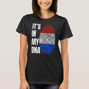 Camiseta Impressão digital DNA Biometria Holanda Bandeira H
