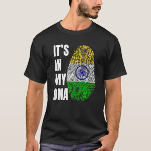 Camiseta Impressão digital DNA Biometria Índia