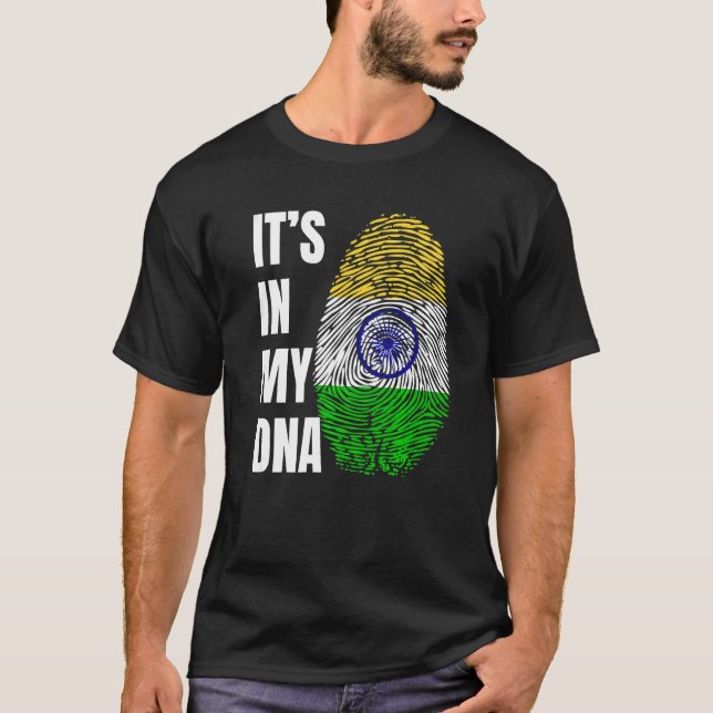 Camiseta Impressão digital DNA Biometria Índia (Frente)