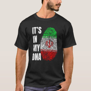 Camiseta Impressão digital DNA Biometria Iraniana Bandeira